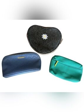 Missoni & Mandarina Duck x Airlines with Lufthansa Wool Heart Cosmetic Pouches